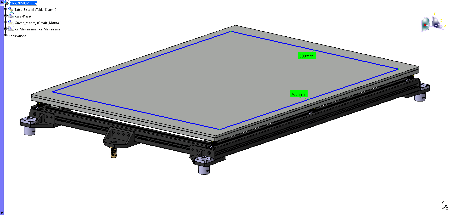 chn 700x500x500mm 3D打印机结构