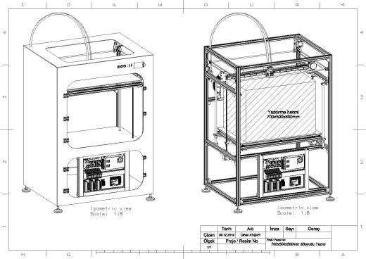 chn 700x500x500mm 3D打印机结构缩略图