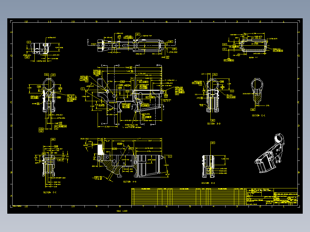 AK47玩具模型步枪部件图