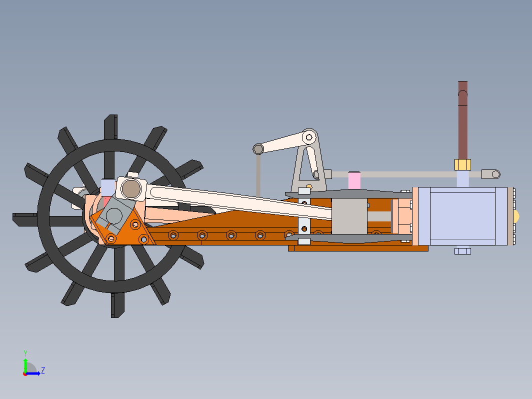 蒸汽船用尾轮桨