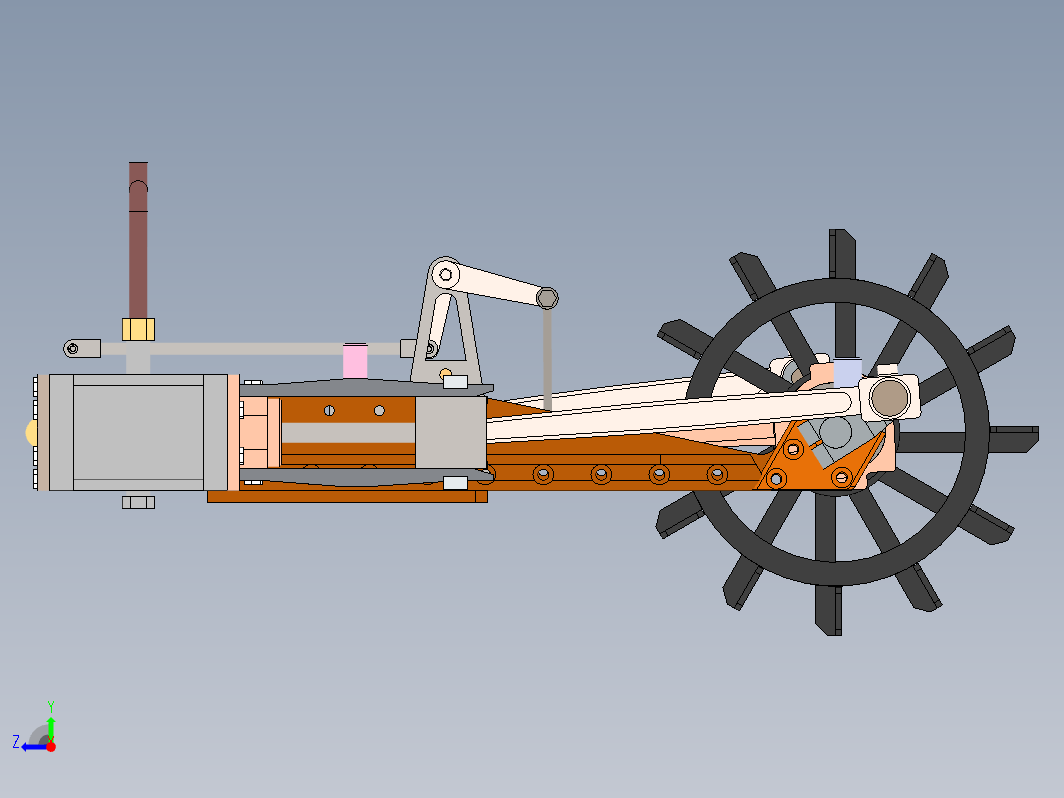 蒸汽船用尾轮桨