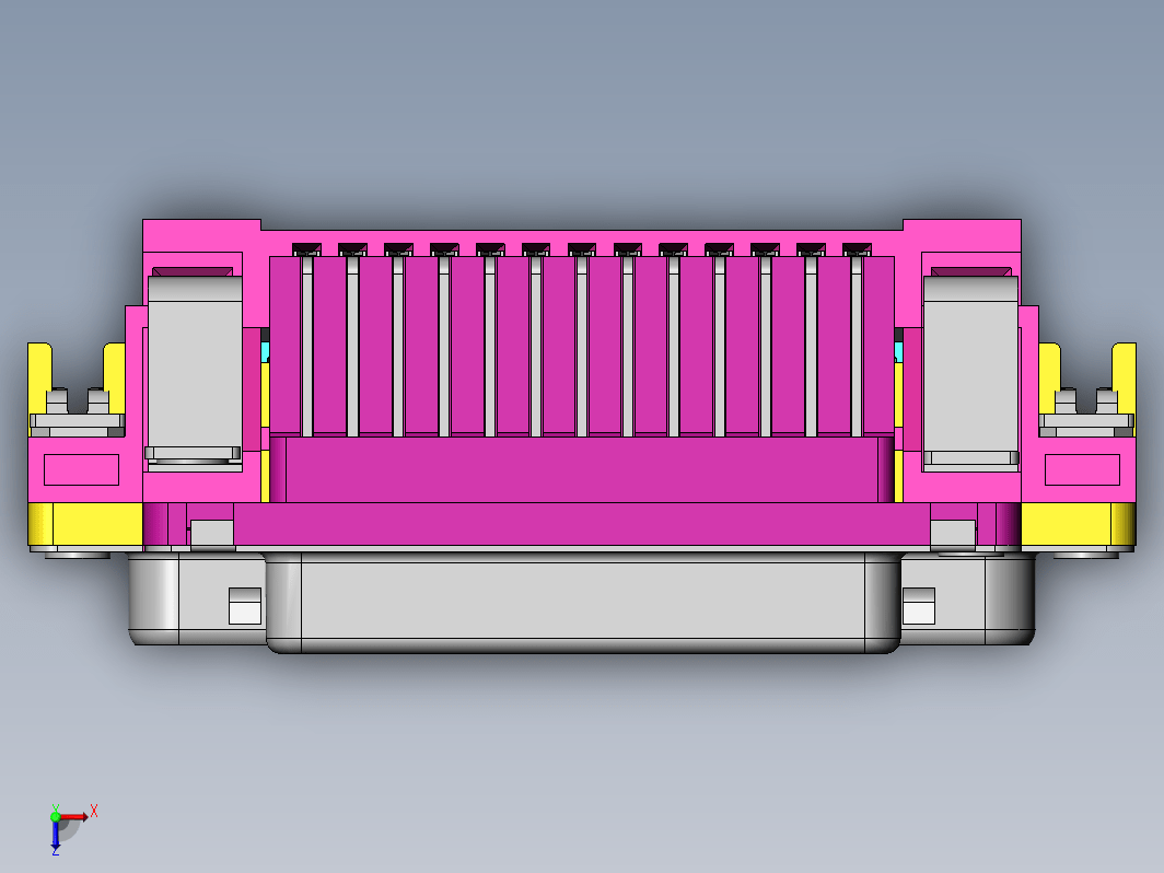 富士康VGA(D-SUB)连接器，型号：DM11351-H5Z3-4F，25pin 母头+9pin 公头+9pin 公头