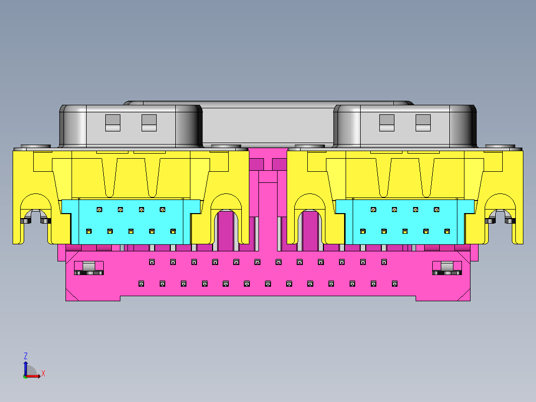 富士康VGA(D-SUB)连接器，型号：DM11351-H5Z3-4F，25pin 母头+9pin 公头+9pin 公头