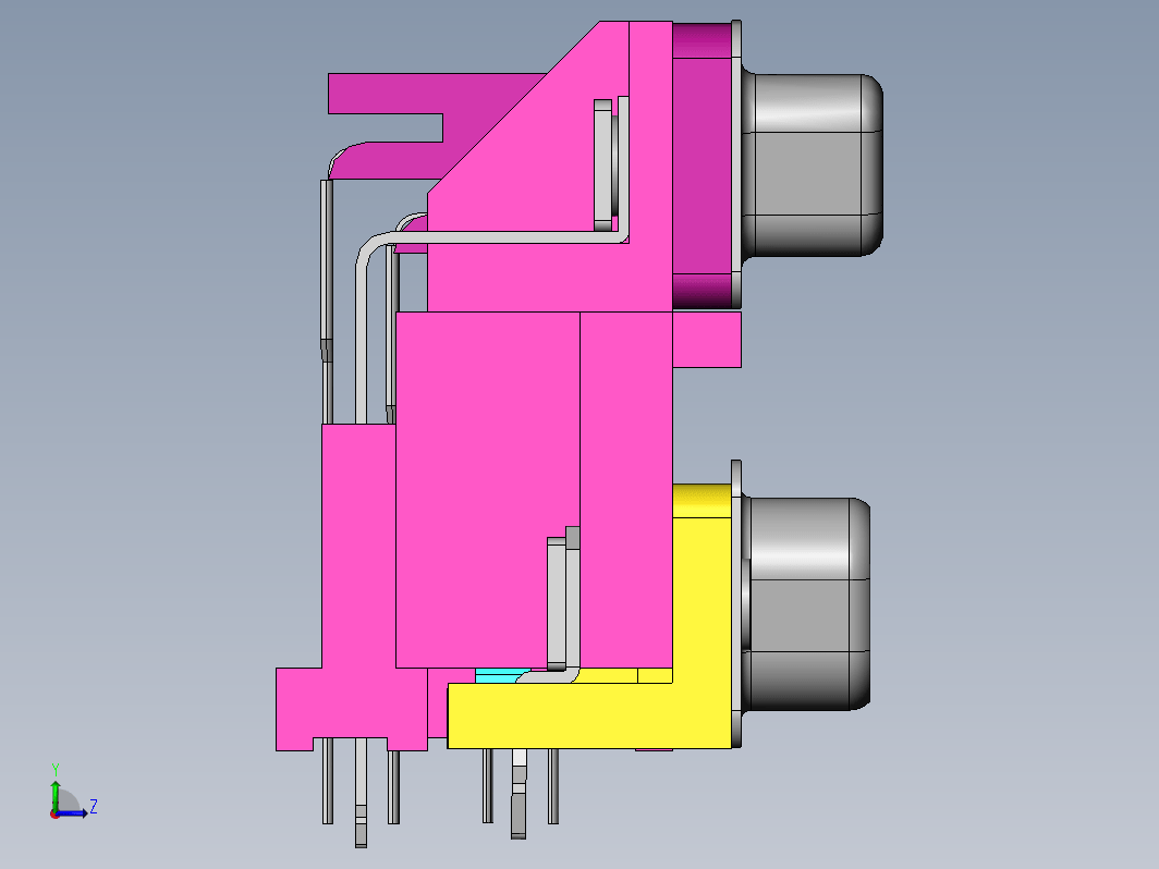 富士康VGA(D-SUB)连接器，型号：DM11351-H5Z3-4F，25pin 母头+9pin 公头+9pin 公头