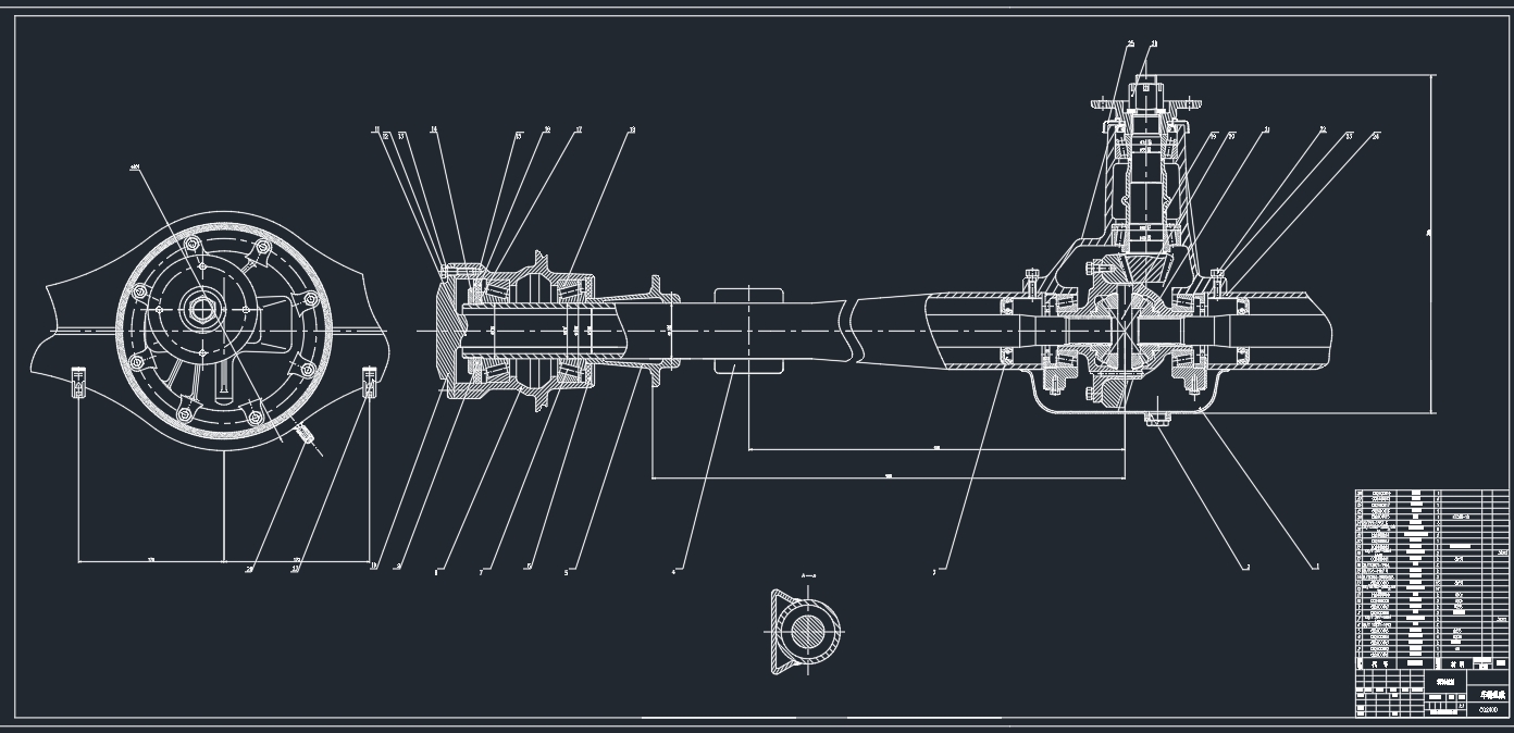 某款汽车后桥设计+CAD+说明书