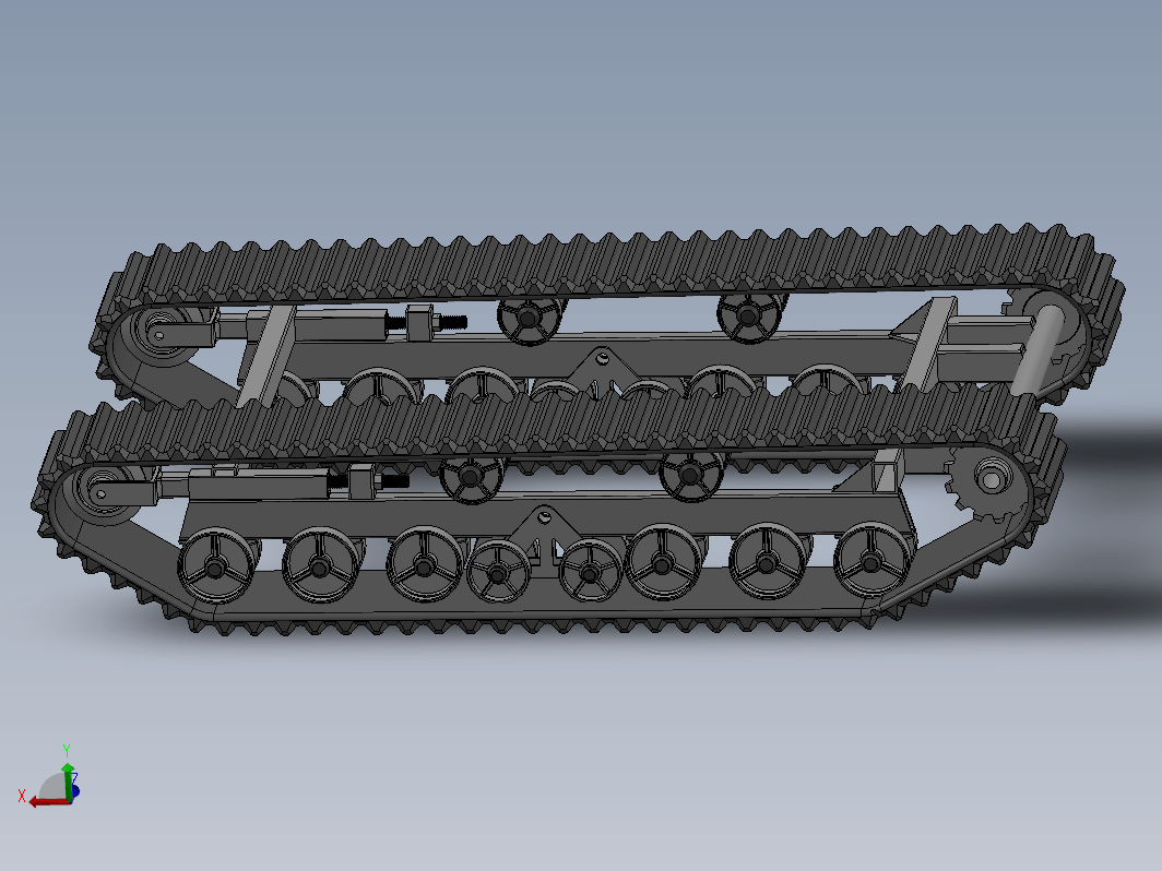 橡胶履带底盘三维SW2018带参