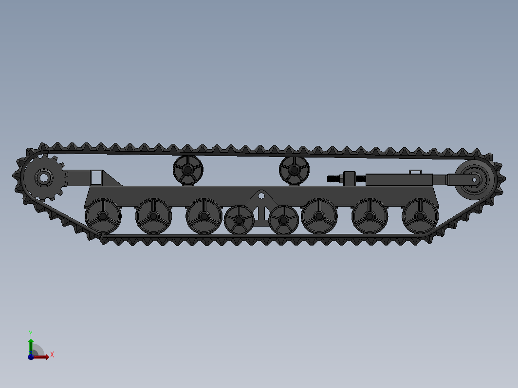 橡胶履带底盘三维SW2018带参