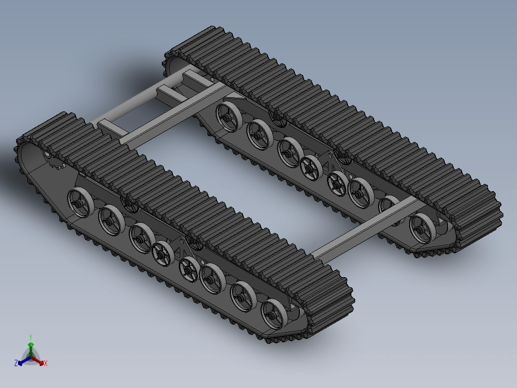 橡胶履带底盘三维SW2018带参