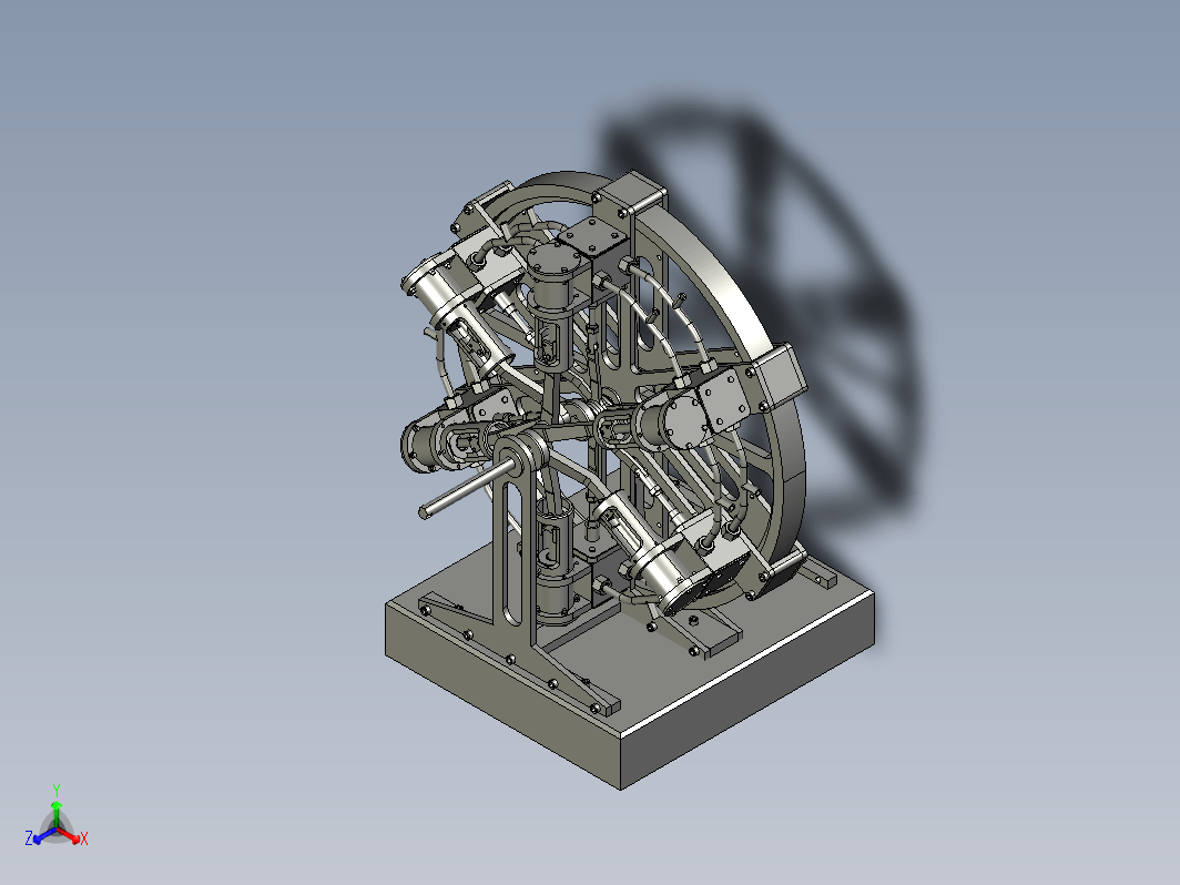 6缸径向发动机 6 cylinder radial engine