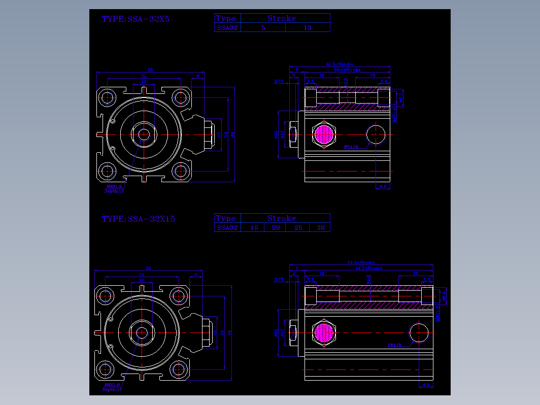 SDA气缸 83-SSA-32-BZN