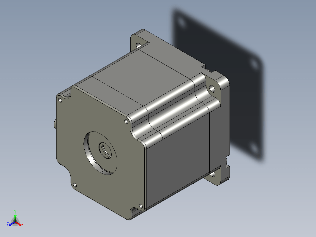 YK86HB80-04A  86mm两相步进电机（3D）