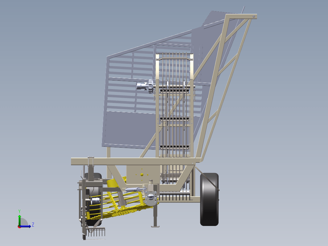 甜菜土豆根茎收获机农菜挖取机三维SW2020带参+CAD+说明书