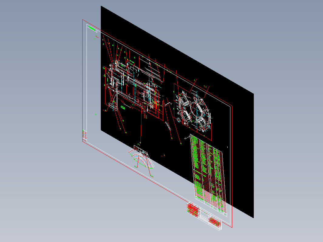 4M32-1819-51.5+54联合型压缩机总图及部件图CAD