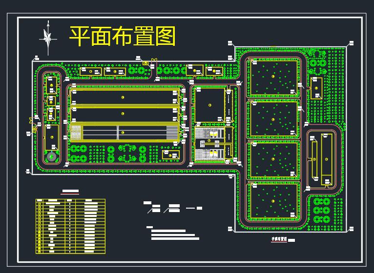 混合絮凝+沉淀+过滤消毒常规工艺净水厂+CAD+说明