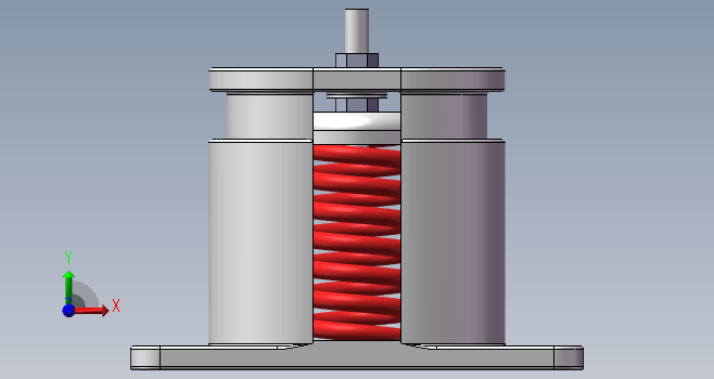 弹簧减震器模型图