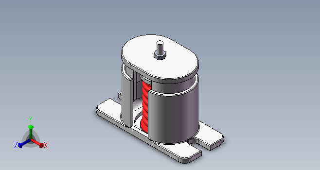 弹簧减震器模型图