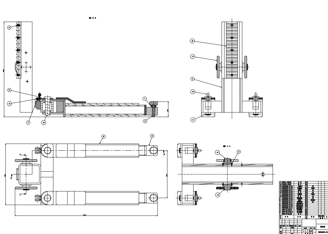 龙门式二柱汽车举升机设计【两柱式举升机】CAD+说明书