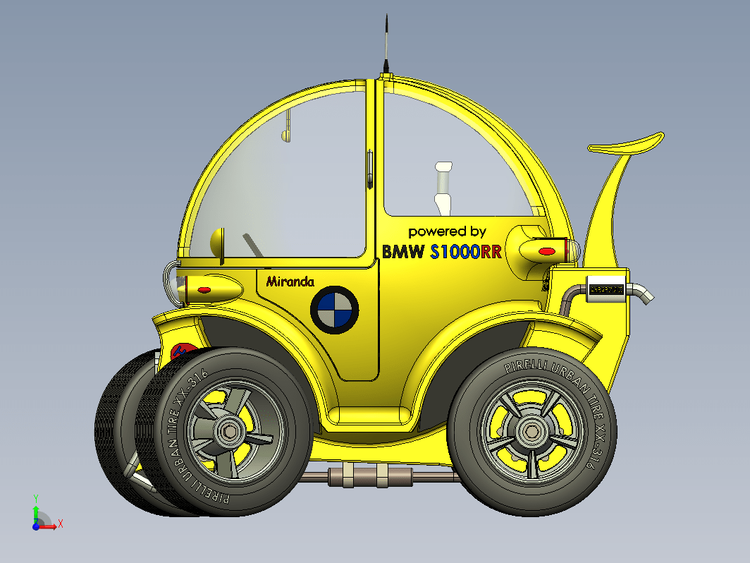 Sturmy单座迷你城市电动车