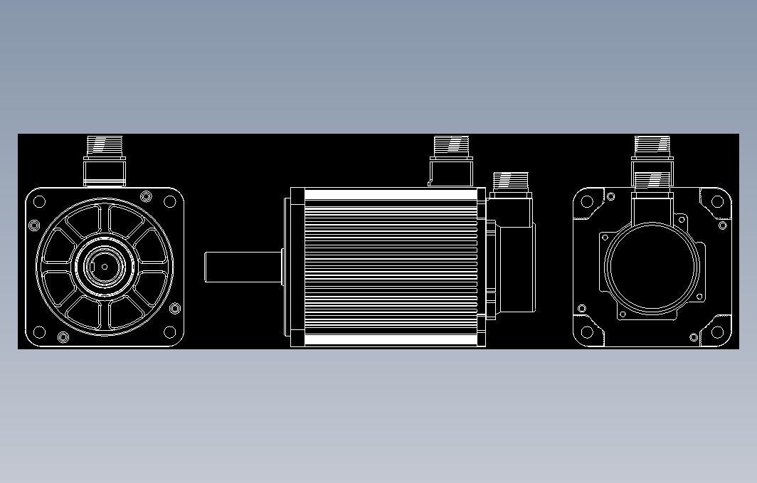 伺服电机3.8kW 150框号系列机种-1图纸