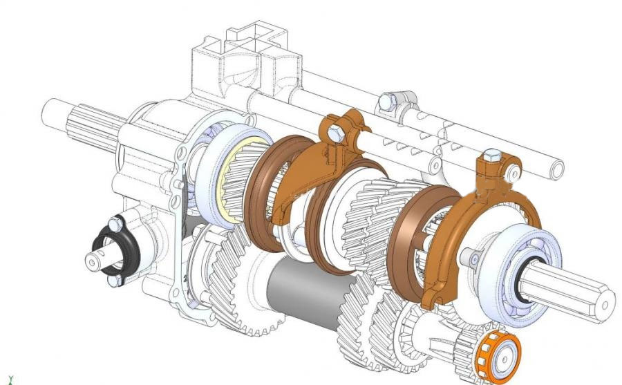 Rover-P4变速箱内部结构3D图
