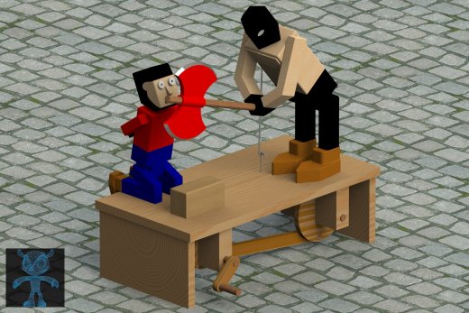 砍头玩具模型