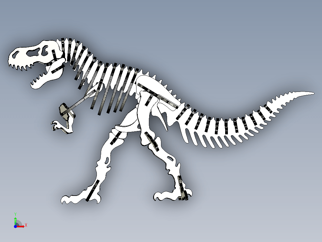 t-rex恐龙拼装模型