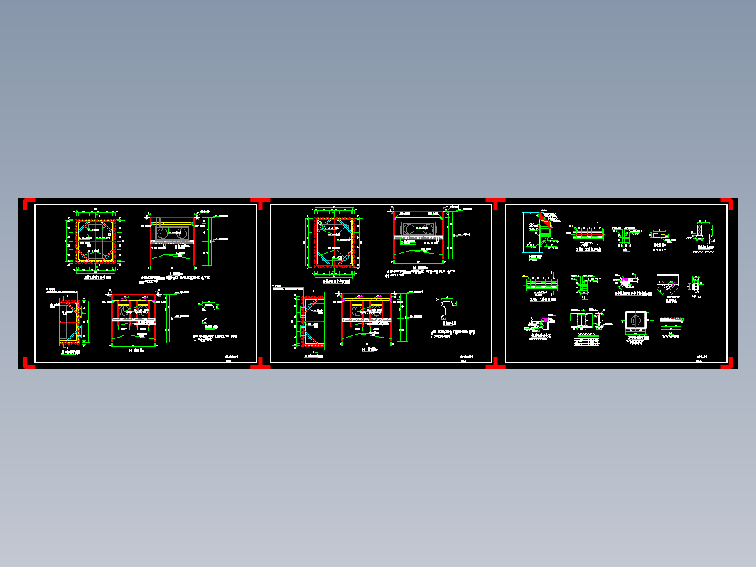 双管道顶管工作坑接收坑支护大样图