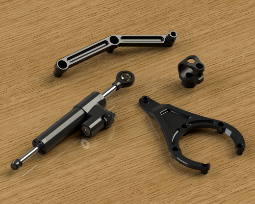 mt09转向减震阻尼器3D图纸 Solidworks设计 附STEP缩略图