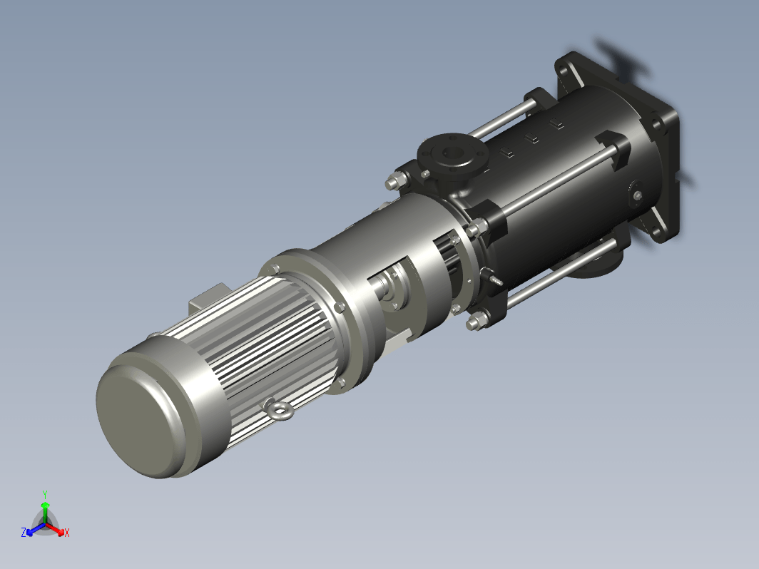 立式多级离心泵设计三维Creo3.0带参