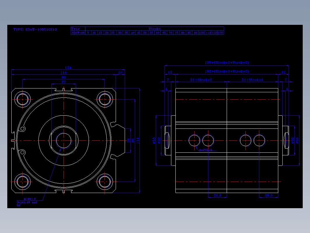 SDA气缸 83-SDAW-100-BZN