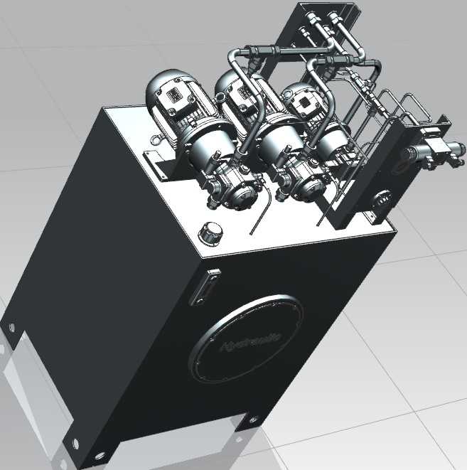 156液压泵站（液压站液压系统）UG设计