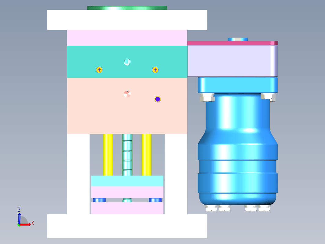 绞肉机减速蜗杆模具设计 蜗杆模具三维