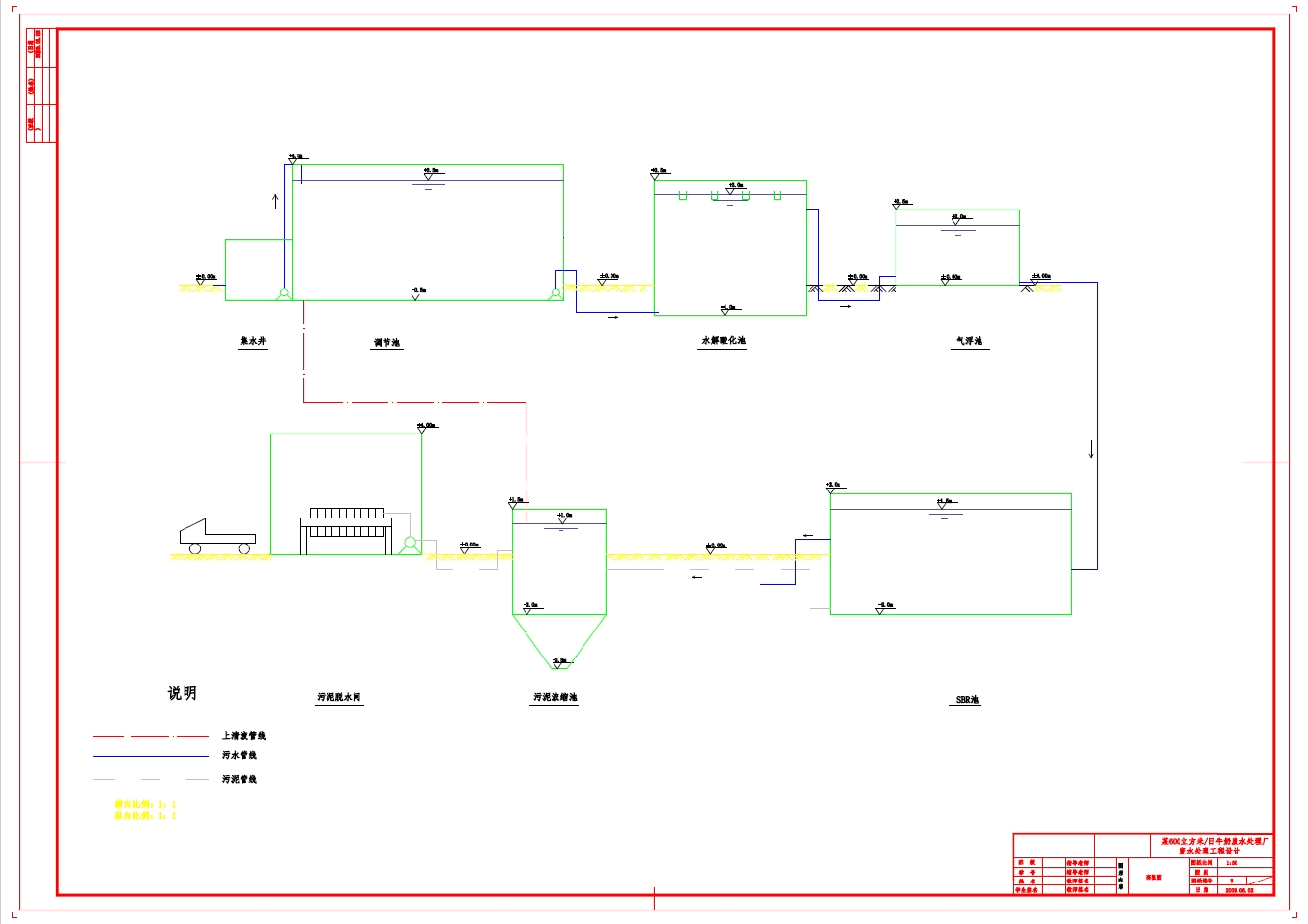 某600m3／日牛奶废水处理工程设计(含CAD图)+CAD+说明书