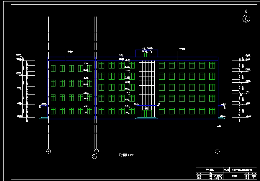 （设计）框架结构大学五层教学楼CAD