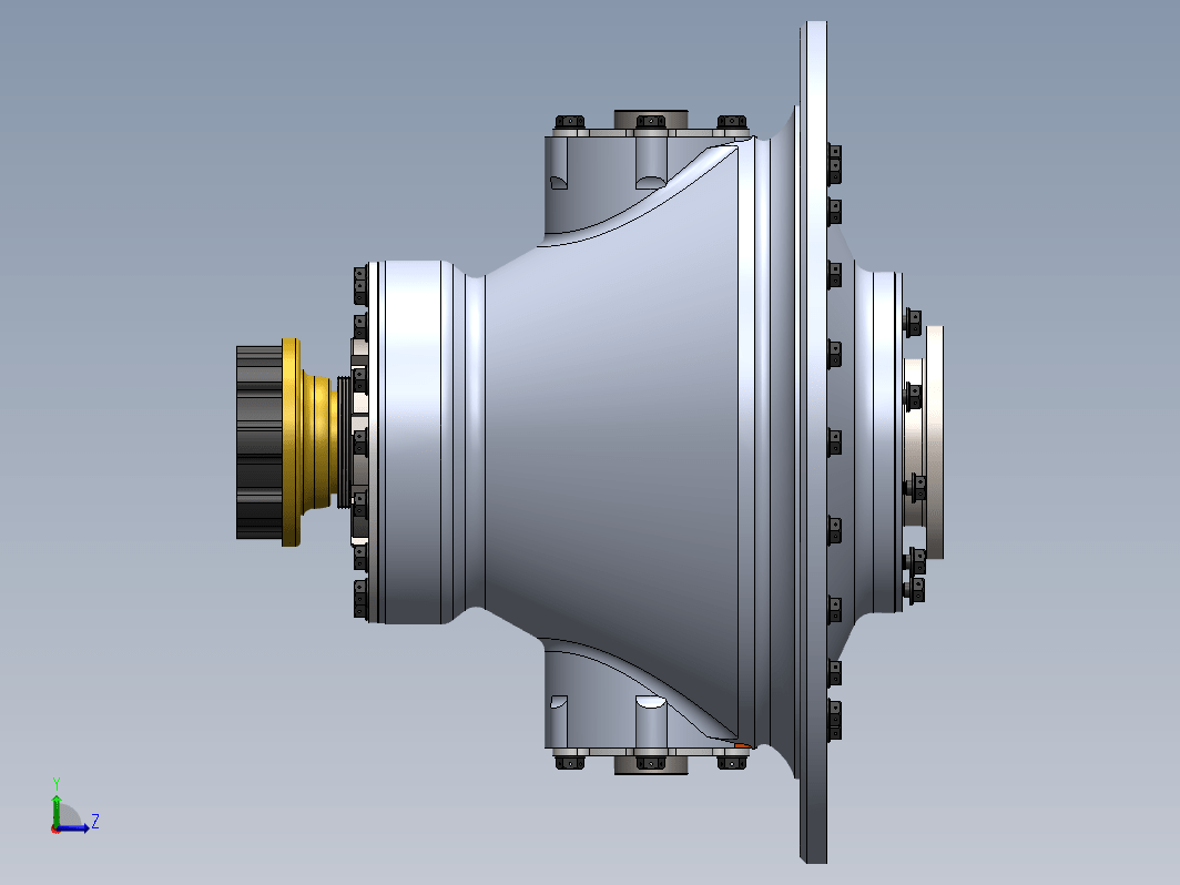 喷气发动机动力输出齿轮箱3D数模图纸 Solidworks设计 附X_T格式