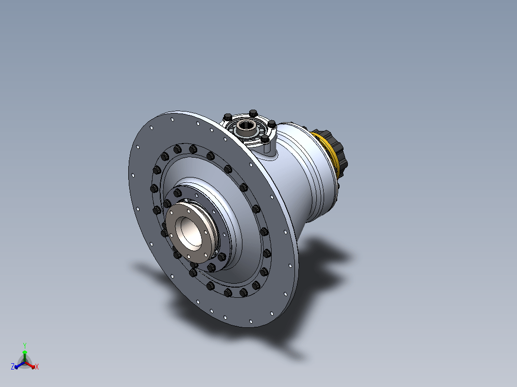 喷气发动机动力输出齿轮箱3D数模图纸 Solidworks设计 附X_T格式