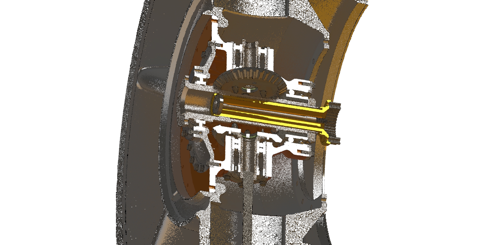 喷气发动机动力输出齿轮箱3D数模图纸 Solidworks设计 附X_T格式