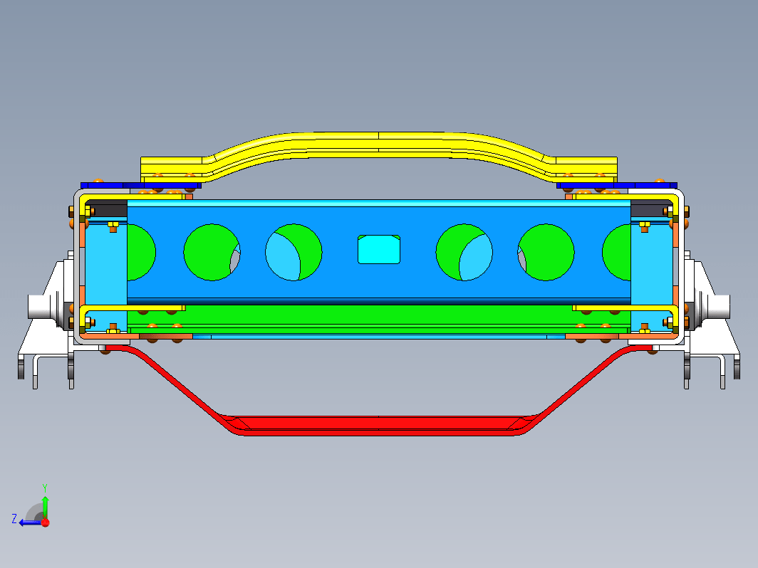 中型货车车架模型三维CatiaV5R21无参+CAD+说明书