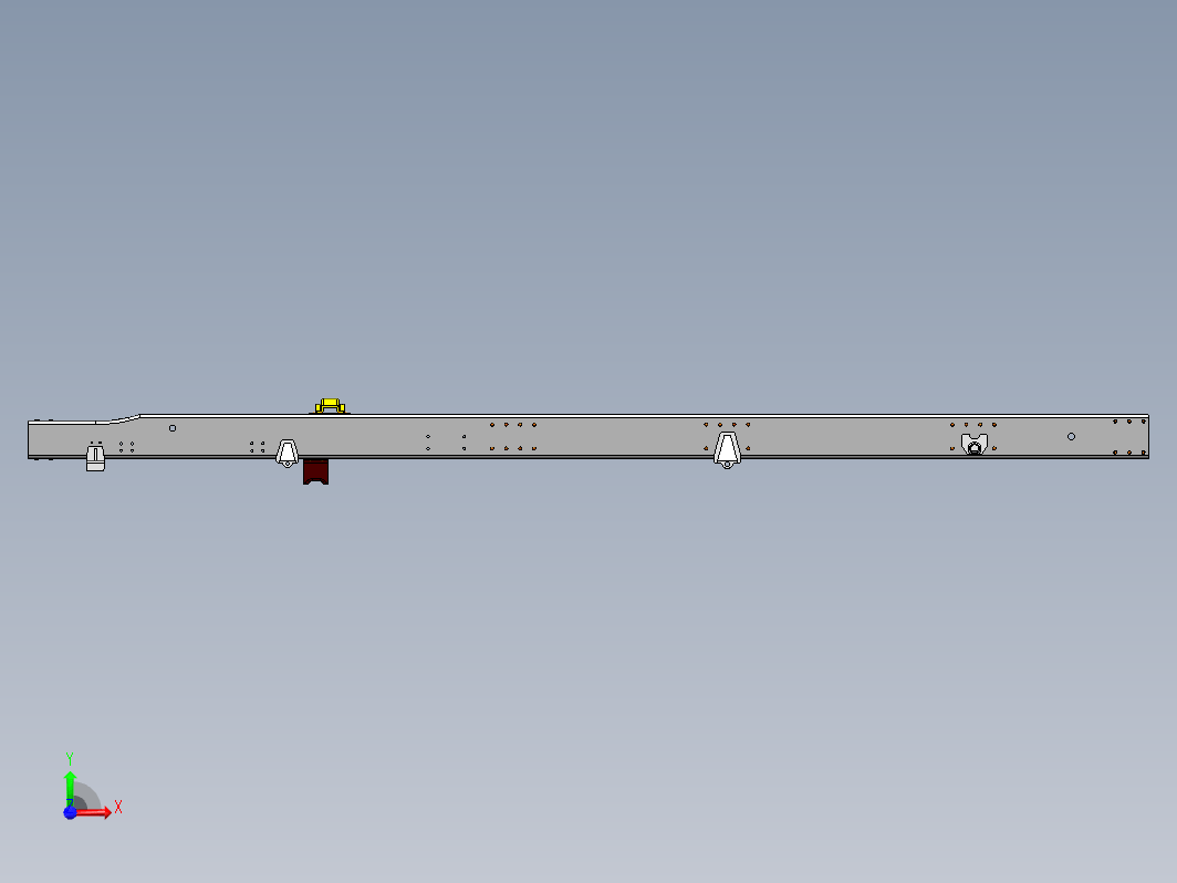 中型货车车架模型三维CatiaV5R21无参+CAD+说明书