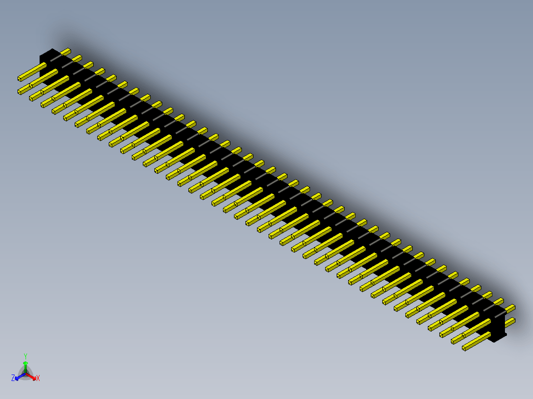2.54mm直2排排针（2~80pins）