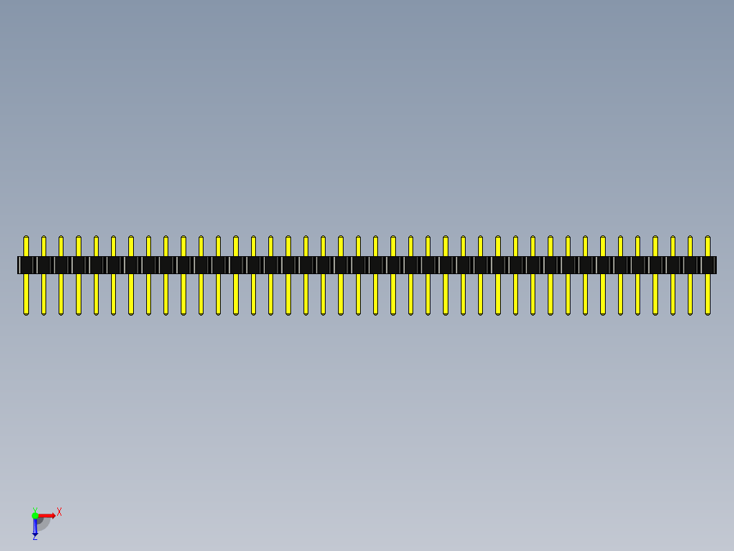 2.54mm直2排排针（2~80pins）