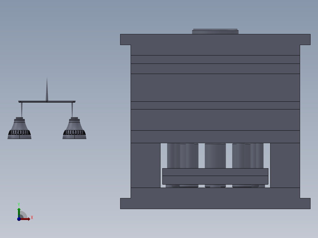 灯泡外壳制作的注塑模具设计模型