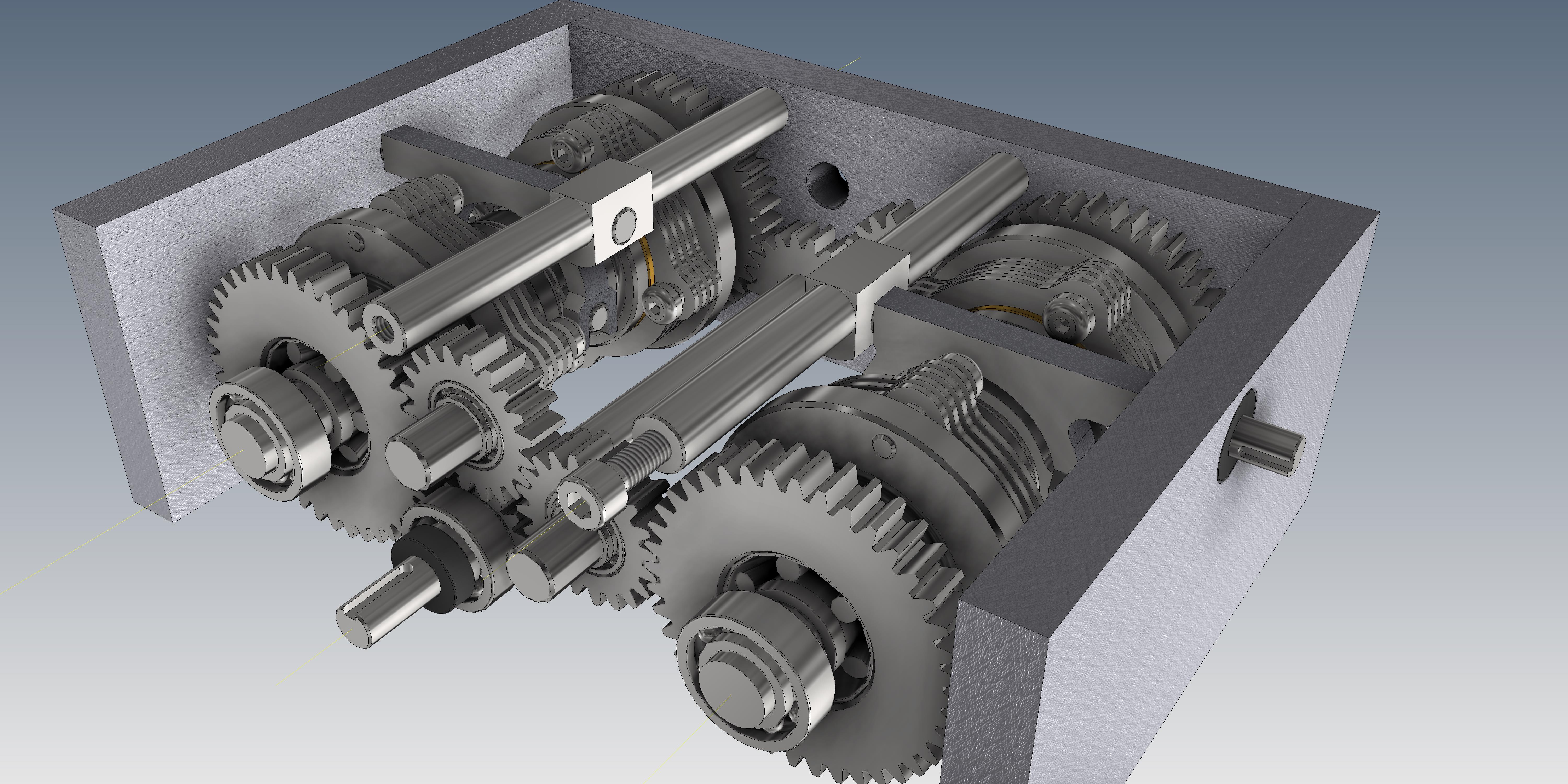 gearbox with clutch带离合器的变速箱