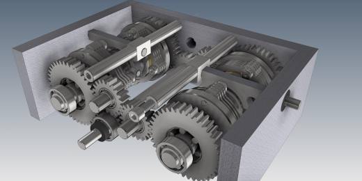 gearbox with clutch带离合器的变速箱缩略图