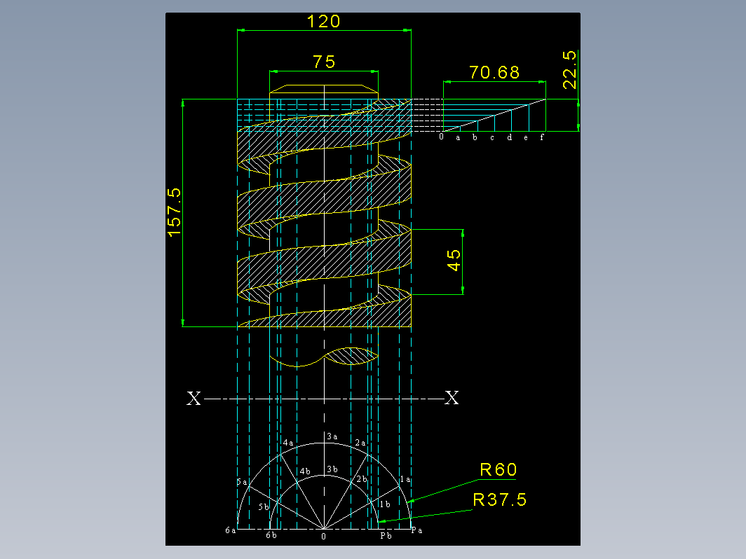 螺钉螺纹轮廓