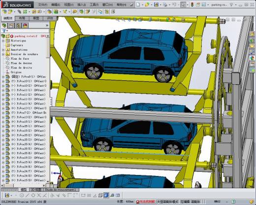 多层垂直升降立体停车库的结构设计三维SW2014带参+CAD+说明书缩略图