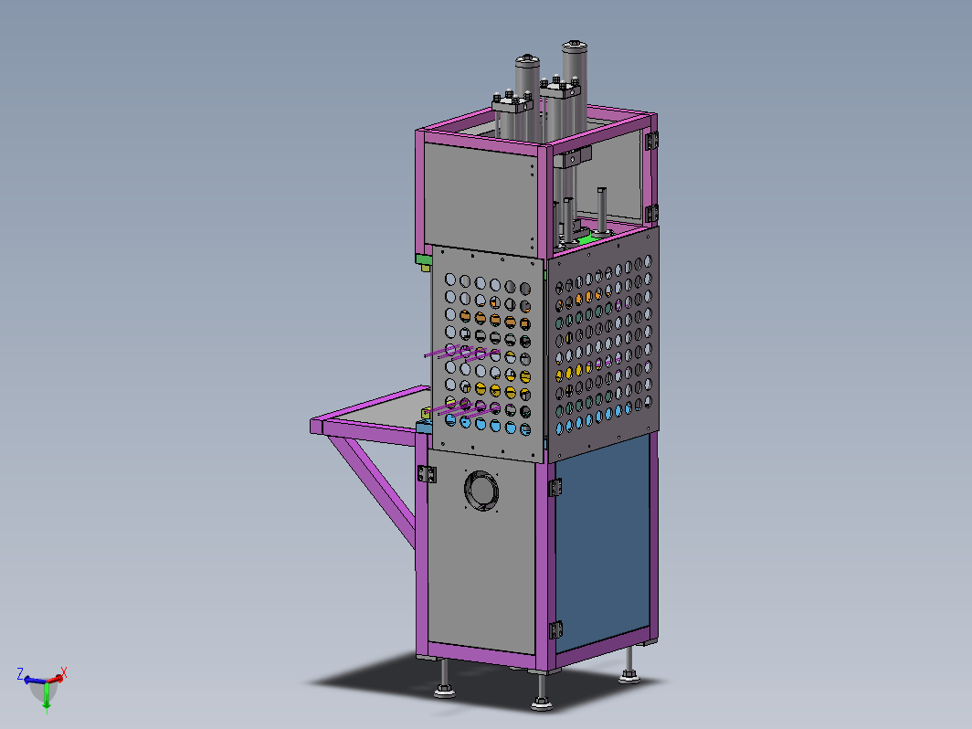 锂电池极片热压机3D图档+工程图+BOM清单