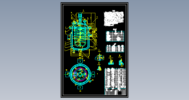 夹套反应釜CAD图纸