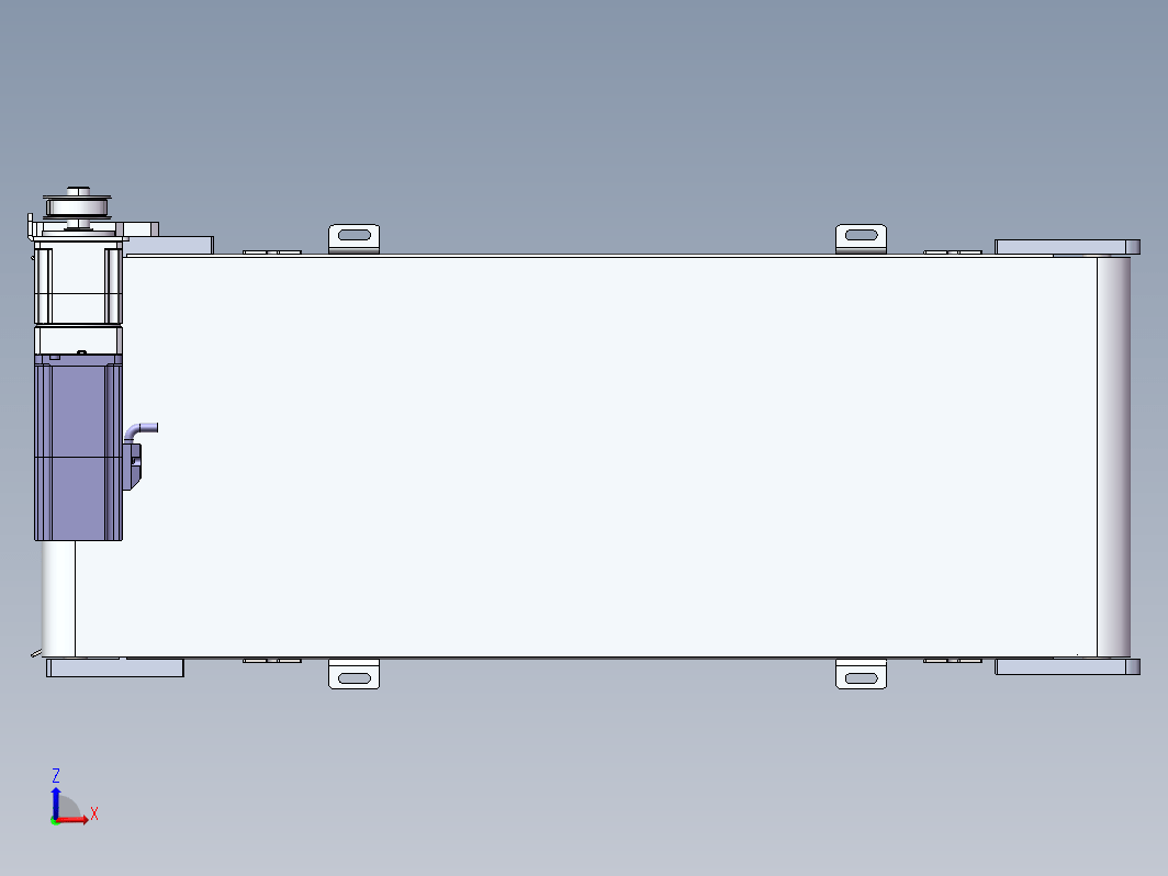 皮带线机构带侧挡板