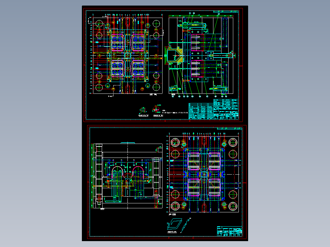 模具结构图—014-2先抽芯无顶出